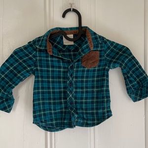 First impressions checkered shirt size 12M